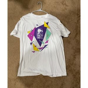 Taco Bell White T-Shirt Large Men's